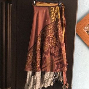 Vintage wrap 2 layer skirt